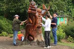 The sculpture benefits from some TLC