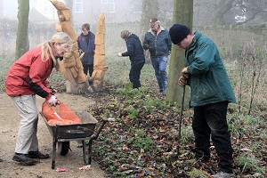 Bulb planting in the borders